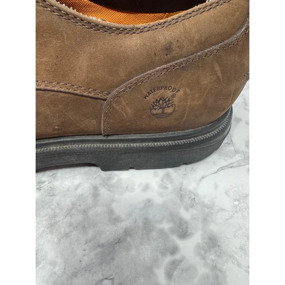 Timberland 🤑Waterproof Brown Leather Oxford Shoes‎ Mens 13M Lace Up Derby